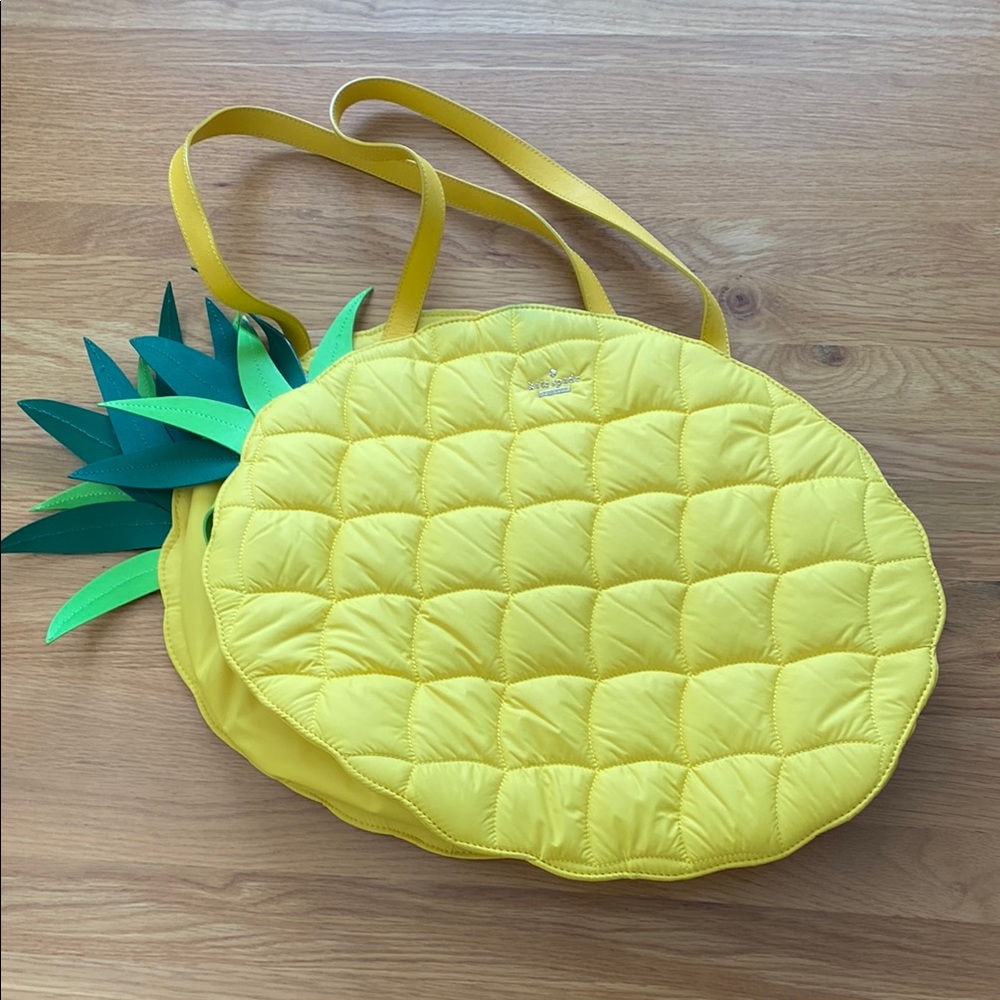 Rare Kate Spade Wing It Pineapple Beach Tote Purse